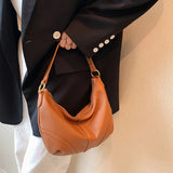 Women's PU Leather Shoulder Bag Half Moon Shape