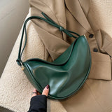 Women's Soft PU Leather Saddle Bag Crossbody Handbag