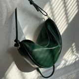 Women's Soft PU Leather Saddle Bag Crossbody Handbag