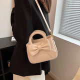 Women's Small Flap Shoulder Bag Solid Color Ladies Handbag