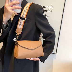 Women's Wide Shoulder Underarm Bag with Solid Strap