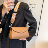 Women's Wide Shoulder Underarm Bag with Solid Strap