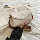 Women's Wide Shoulder Underarm Bag with Solid Strap