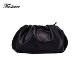 Women Clutch Bag Pleated Dumpling Shoulder Messenger Bag