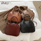 Retro Square Bag PU Leather Lock Shoulder Bags