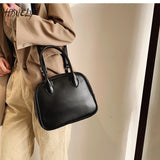 Retro Square Bag PU Leather Lock Shoulder Bags