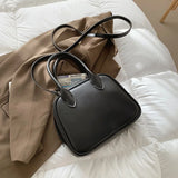 Retro Square Bag PU Leather Lock Shoulder Bags