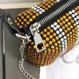 Diamond Top-Handle Bag Small Square Handbag Evening Clutch Purses
