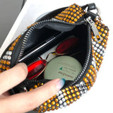 Diamond Top-Handle Bag Small Square Handbag Evening Clutch Purses