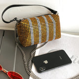 Diamond Top-Handle Bag Small Square Handbag Evening Clutch Purses