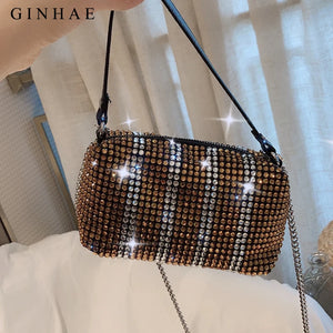 Diamond Top-Handle Bag Small Square Handbag Evening Clutch Purses