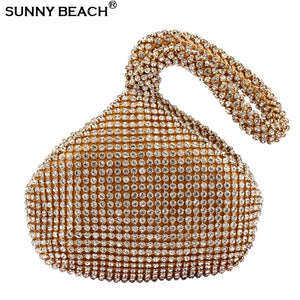 Women's Diamond Beaded Evening Clutch Wedding Bag