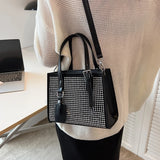 Diamond Women Party Handbag Ladies Shoulder Crossbody Texture Pu All-match Tote