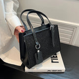 Diamond Women Party Handbag Ladies Shoulder Crossbody Texture Pu All-match Tote