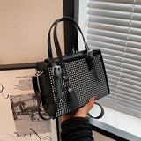 Diamond Women Party Handbag Ladies Shoulder Crossbody Texture Pu All-match Tote