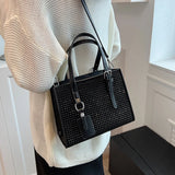 Diamond Women Party Handbag Ladies Shoulder Crossbody Texture Pu All-match Tote