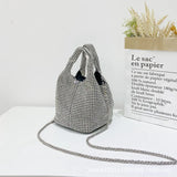 Diamonds Basket Bag Women Handbag Shinny Rhinestone Shoulder Crossbody Bag