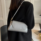 Diamonds Shoulder Bag for Women All-match Underarm Bags Texture Pu Leather