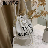 Drawstring Bucket Bag Candy Shoulder Crossbody Tote