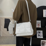 Plaid Shoulder Bag Flap Messenger Crossbody Retro Handbag