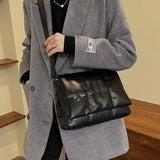 Plaid Shoulder Bag Flap Messenger Crossbody Retro Handbag