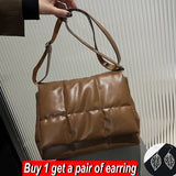 Plaid Shoulder Bag Flap Messenger Crossbody Retro Handbag