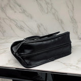 Embroidery Thread Shoulder Bag Soft Leather Crossbody Bag
