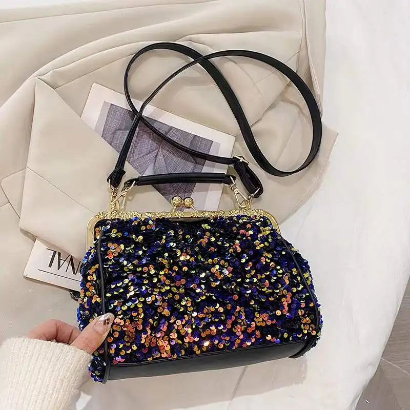 Colorful Sequined One-shoulder Women's Bag Casual Diagonal Bag