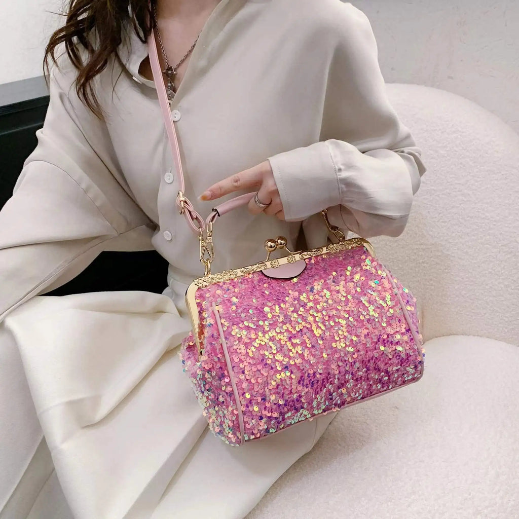 Colorful Sequined One-shoulder Women's Bag Casual Diagonal Bag