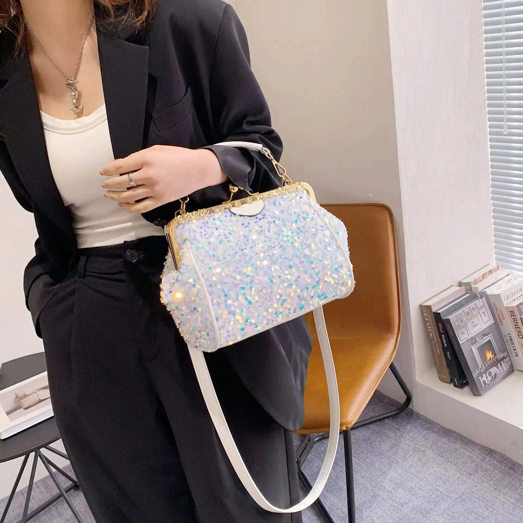 Colorful Sequined One-shoulder Women's Bag Casual Diagonal Bag
