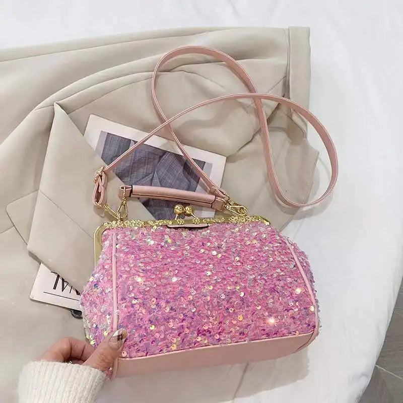 Colorful Sequined One-shoulder Women's Bag Casual Diagonal Bag