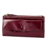 Women's Leather Long Checkbook Organizer Wallet Purse Clutch 6032