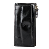 Women's Leather Long Checkbook Organizer Wallet Clutch 6032