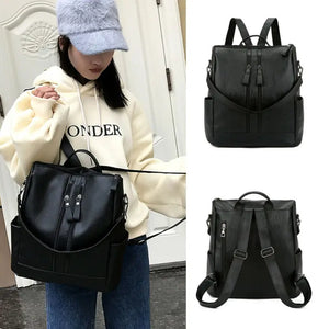 Women PU Leather Backpacks Shoulder Bags Large Capacity School Bag