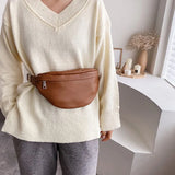 Soft Leather Waist Belt Bag Crossbody Chest Bags Fanny pack For Woman