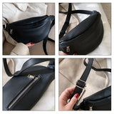 Soft Leather Waist Belt Bag Crossbody Chest Bags Fanny pack For Woman