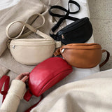 Soft Leather Waist Belt Bag Crossbody Chest Bags Fanny pack For Woman
