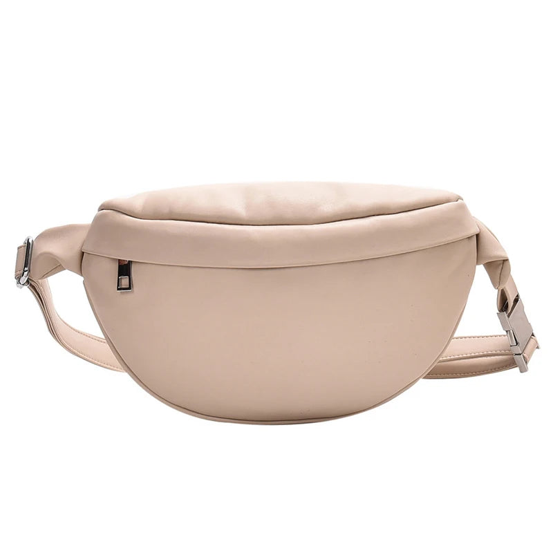 Soft Leather Waist Belt Bag Crossbody Chest Bags Fanny pack For Woman