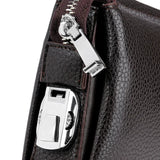 Men Leather Clutch Long Wallet Password Money Bag