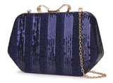 Sequins Striped Party Wedding Clutch Bag Shoulder Chain Mini Bolsa