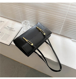 Women's Large Capacity Tote Bag - PU Leather Shopper Handbag