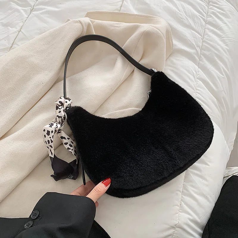 Furry Bags Female Messenger Bag Shoulder Handbag