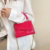 Bright Leather Clutches Small Crossbody Bags