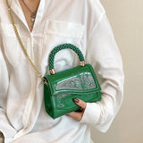Bright Leather Clutches Small Crossbody Bags