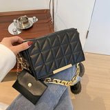 Plaid Chain Shoulder Bag Underarm Bags For Women