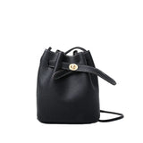 Vintage Lychee Pattern Bucket Bag Retro Shoulder Crossbody