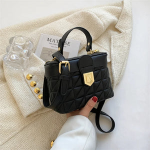 Mini PU Leather Box Shoulder Crossbody Bag Women Handbag Purses Clutch Tote