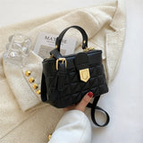 Mini PU Leather Box Shoulder Crossbody Bag Women Handbag Purses Clutch Tote