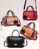 Women Shoulder Bag with Flower Pendant Ladies Totes Party Purse Boston Handbag