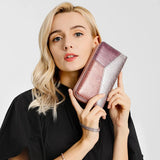 Zipper Women's Wallet Clutch Bag Purse Wristlets Mobile Phone Leather